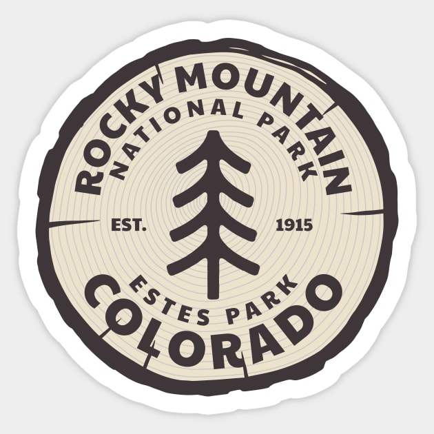 Rocky Mountain National Park Estes Park, Colorado Apparel Sticker by bahama mule